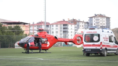 Kalbi duran genç helikopterle hayata taşındı!
