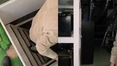 Bahçesinde gömülü gizli oda bulundu