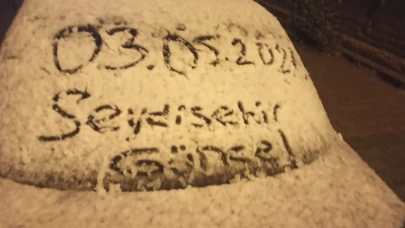 Mayıs ayında beyaz örtü: Seydişehir’de lapa lapa kar yağdı