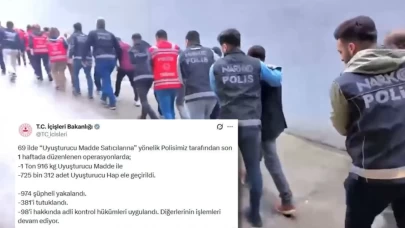 974 şüpheli yakalandı, 381 kişi tutuklandı
