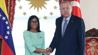 Cumhurbaşkanı Erdoğan, Venezuela Cumhurbaşkanı Vekili Rodriguez'i kabul etti