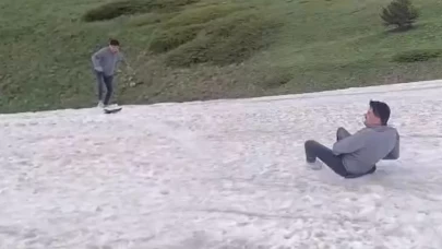 Haziran sıcağında kar sürprizi