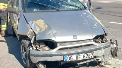 D-100’de kontrolden çıkan otomobil takla attı