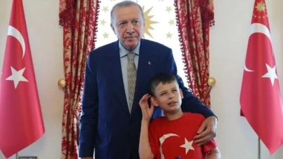 Cumhurbaşkanı Erdoğan otizmli Harris'i ağırladı