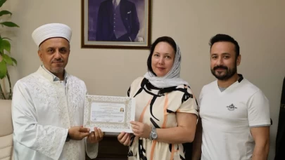 Bartın'da duygulandıran tören: Ukraynalı gelin adayı müslüman oldu