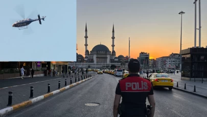Taksim'de helikopter destekli abluka