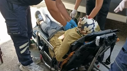 Gemlik’te kaldırımda yürüyen kadına beton parçası düştü