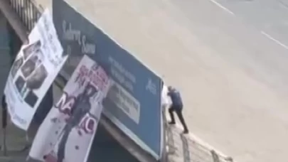 Adana'da NATO protestosu! Pankart asan şahıs gözaltına alındı