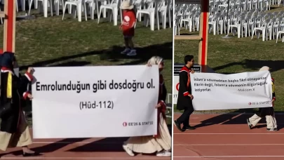 ODTÜ mezuniyetinde alkış alan pankartlar!