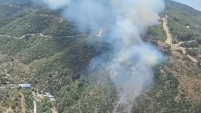 İzmir’in Narlıdere ilçesinde orman yangını
