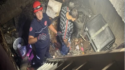 İnşaat çukuruna düşen şahıstan gazetecilere tepki: Sinema mı oynatıyoruz?