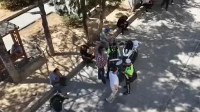 Kırıkkale'de motosikletlilere dron kıskacı