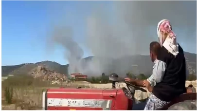 İznik'te çöplük yangını çalılık alana sıçradı