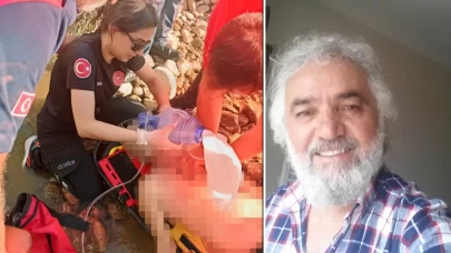 Serinlemek için girdiği çay sonu oldu!
