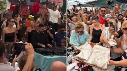 Dünyaca ünlü DJ Mahmut Orhan bu kez Alaçatı semt pazarında sahne kurdu!