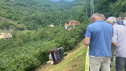 Ordu’da tarım aracı fındık bahçesine devrildi: 1 ölü