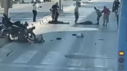 Yaya geçidinde iki motosiklet çarpıştı: 1 ölü, 1 yaralı