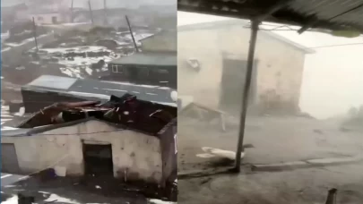 Burası yurt dışı değil Türkiye! Kuvvetli fırtına Ardahan'ı vurdu