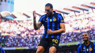 Hakan Çalhanoğlu, Inter'e galibiyeti getirdi