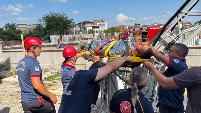 Sakarya’da yüksek gerilim hattına temas eden işçi ağır yaralandı