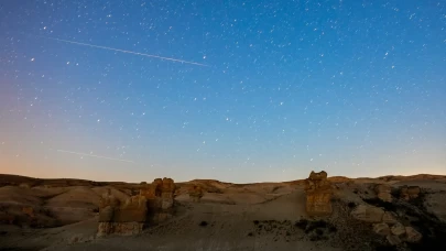 Konya'da Kuşça Peribacaları'nda meteor yağmuru görüntülendi