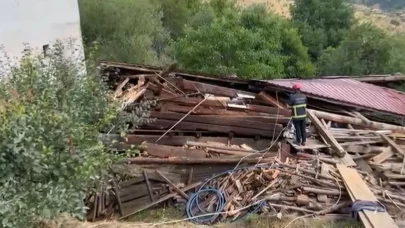 Kastamonu'da tadilat yapılan köy evi çöktü: 5 kişi yaralandı