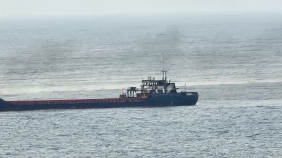 Karadeniz'de İHA hedefi olan gemi Zonguldak'ta