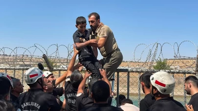 Sulama kanalında sürüklenen 2 çocuğu valinin korumaları kurtardı