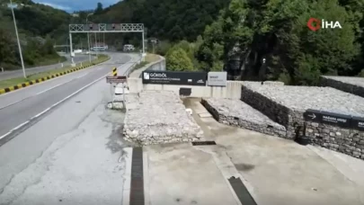 Zonguldak’ta sağanak sonrası şaşırtan görüntü!