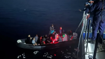Gökçeada açıklarında korku dolu anlar!