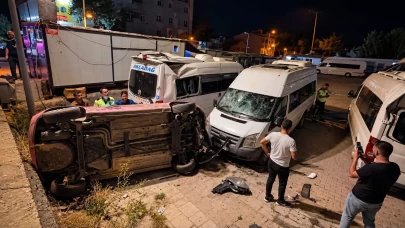 Malatya’da kontrolden çıkan otomobil otoparka uçtu