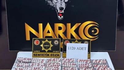 Yozgat’ta uyuşturucu operasyonu: 1120 sentetik ecza hapı ele geçirildi