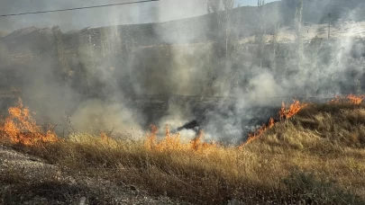 Isparta’da kara yolu kenarındaki yangın kontrol altına alındı