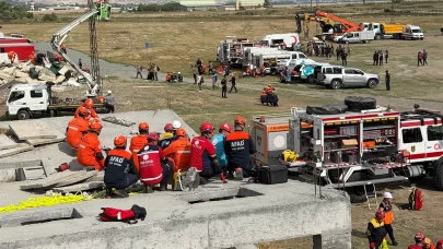 Erzincan’da gerçeği aratmayan deprem tatbikatı!