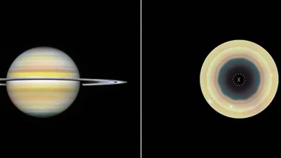 Hubble, Satürn’ün güney kutbunda 10 kenarlı dev yapı keşfetti