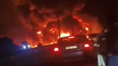 22 ton yağ taşıyan TIR alev aldı!