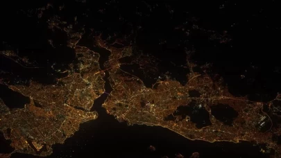 İstanbul uzaydan böyle görünüyor!