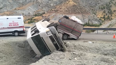 Malatya’da işçi servisi devrildi