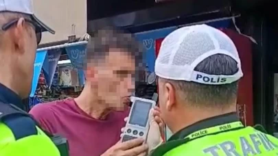 Tenteye ve dubalara çarptı, alkolmetreyi içine çekti