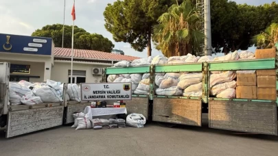 Mersin’de 50 milyon TL’lik kaçak giyim malzemesi ele geçirildi