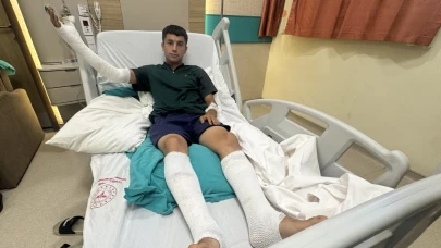 Motosikletini temizlerken çakmağı çakınca alevler içinde kaldı!