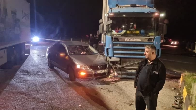 Zonguldak'ta tır ile otomobil çarpıştı