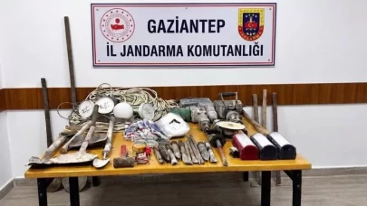 Gaziantep’te ormanlık alanda define operasyonu!