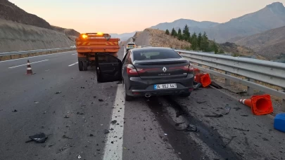 Niğde-Adana Otoyolu’nda otomobil Karayolları kamyonetine çarptı: 1 ölü, 3 yaralı