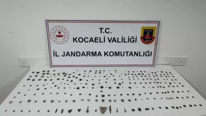 Kocaeli Dilovası’nda otomobilden 271 tarihi eser çıktı