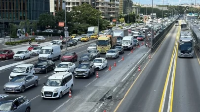 Bazı yollarda şeritler kapatıldı