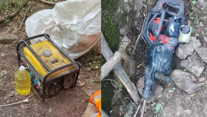 Bartın'da Jandarma definecileri suçüstü bastı
