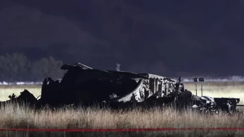 Düşen C-130 tipi kargo uçağından ilk görüntüler geldi