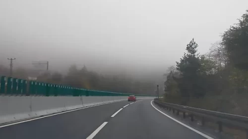 Bolu Dağı geçişinde sis etkili