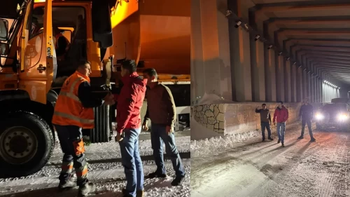 3 bin rakımlı Karabet Geçidi'nde kar yağışı etkili oldu